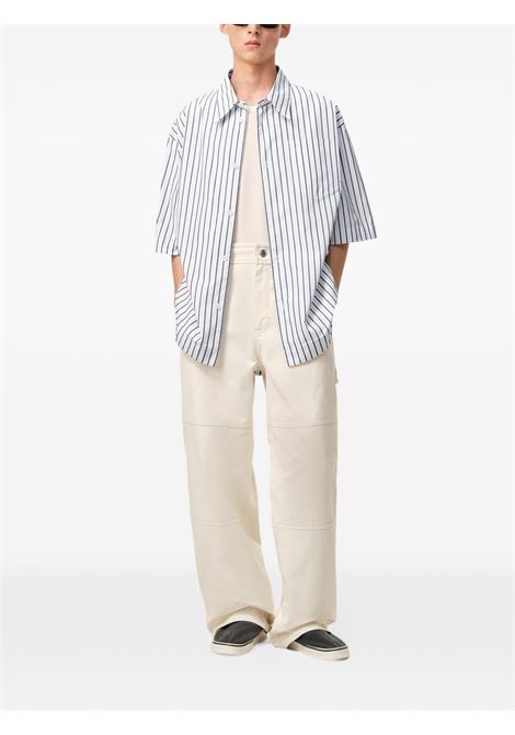 embrossed adc wide man white and blue AMI PARIS | USH809.CO0220A074